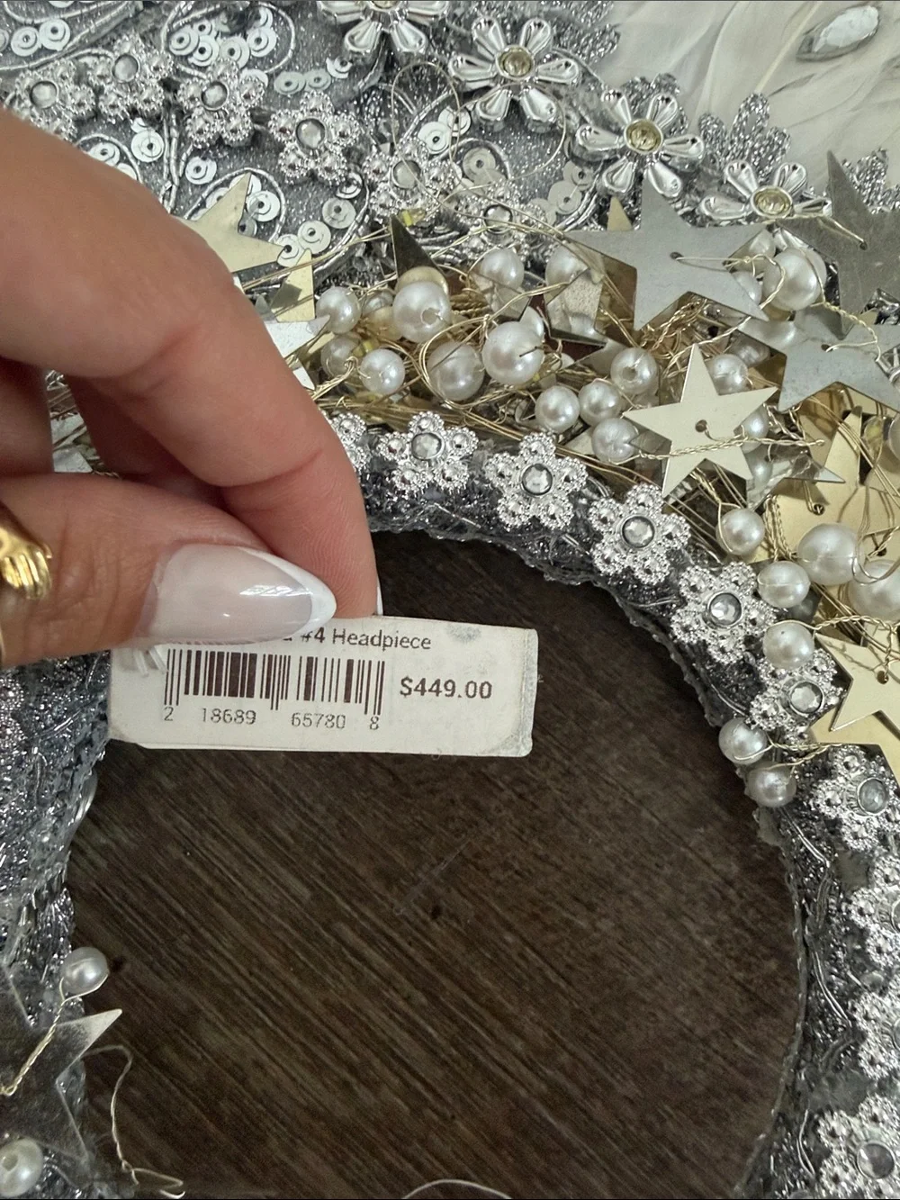White Feather & Sequin Star Headband for Kids